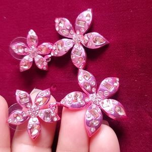 Pink fashion earrings..